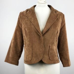 Ashley Brown Soft Faux Suede Blazer